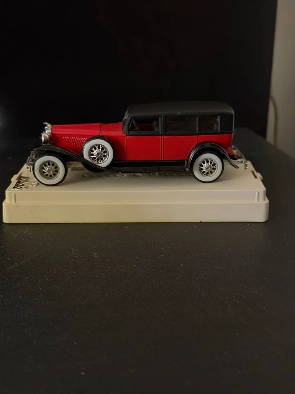 Solid Red and Black #4156Duesenberg Model J Car with Whitewall Tires